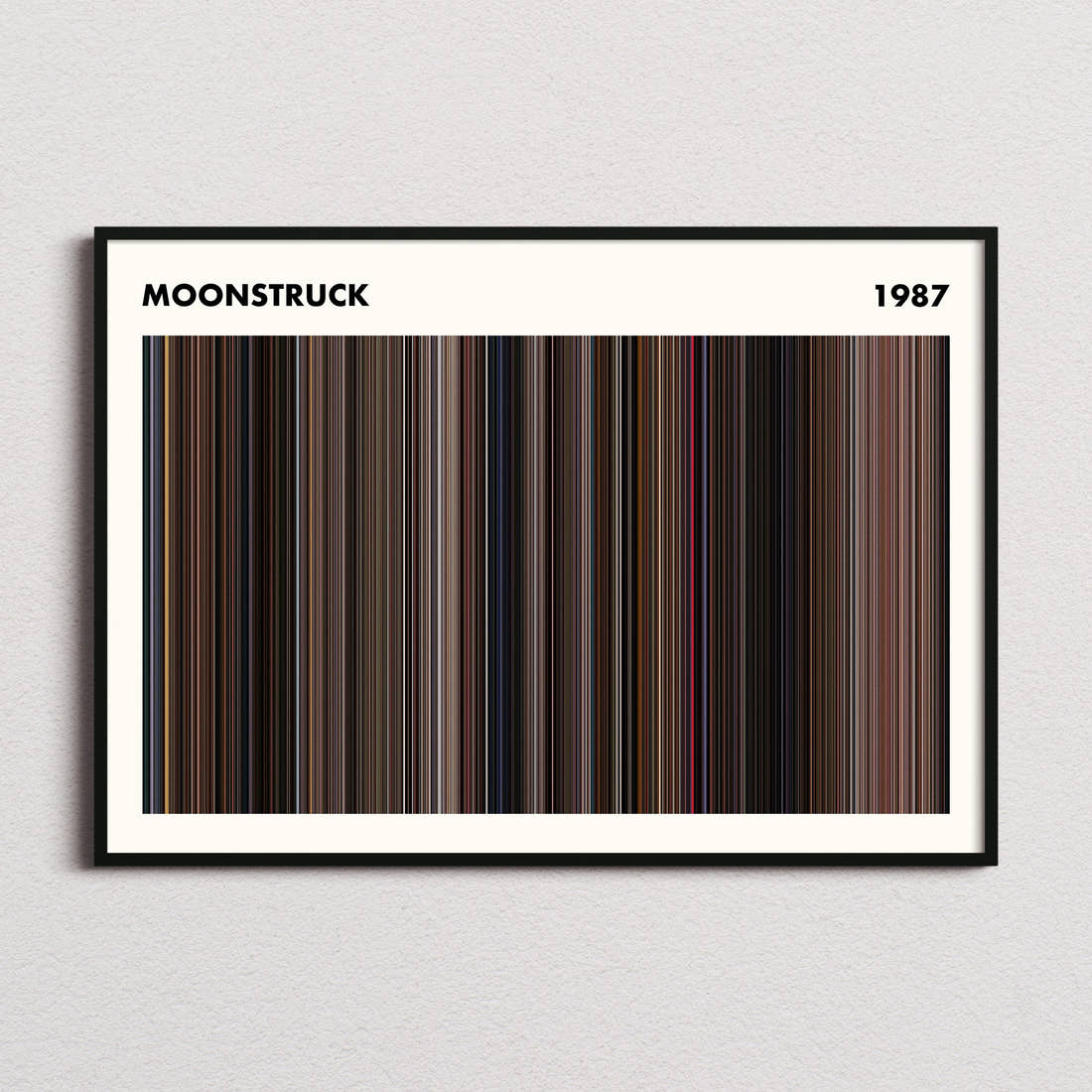 Moonstruck Movie Barcode Poster - Simplified
