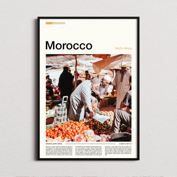 Morocco - Market Traders - Travel Print