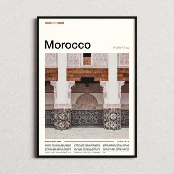 Morocco - Tiled Archways - Travel Print