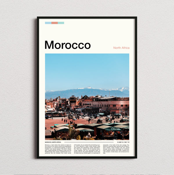 Morocco - Market Square - Travel Print