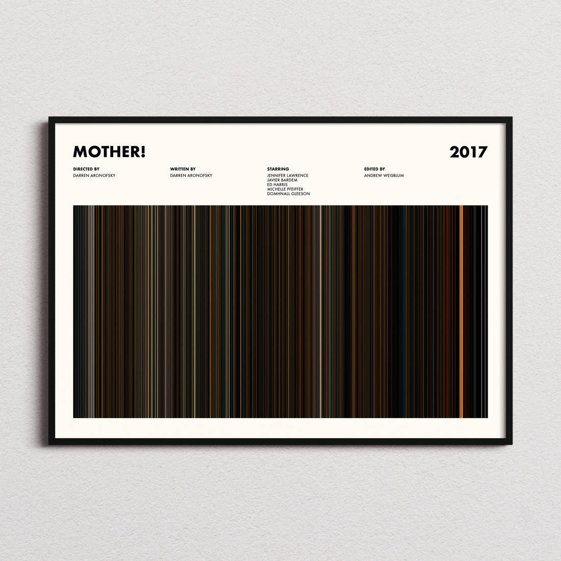 Mother! Movie Barcode Poster