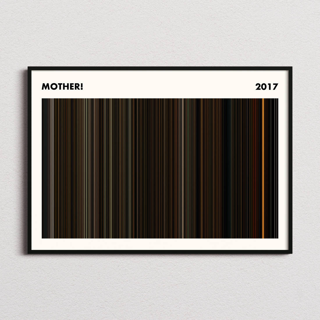 Mother! Movie Barcode Poster - Simplified