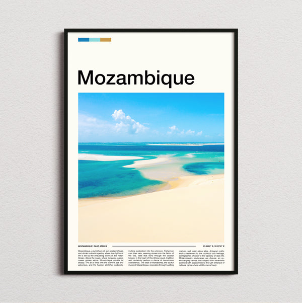 Mozambique - Sandbar In Turquoise Water - Travel Print