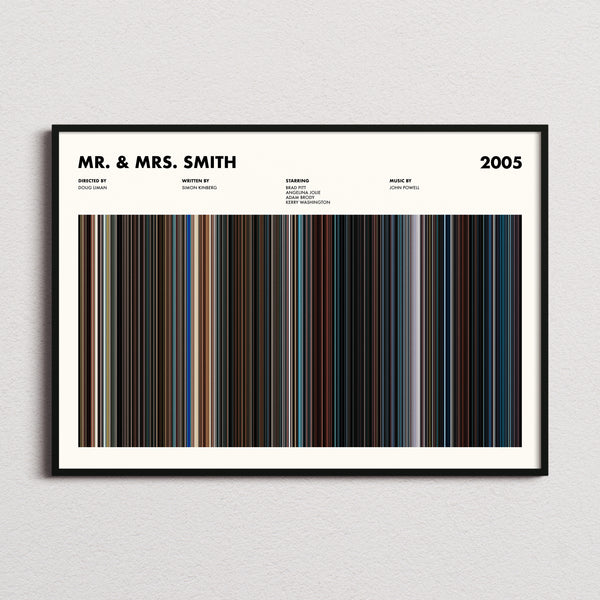 Mr. & Mrs. Smith Movie Barcode Poster