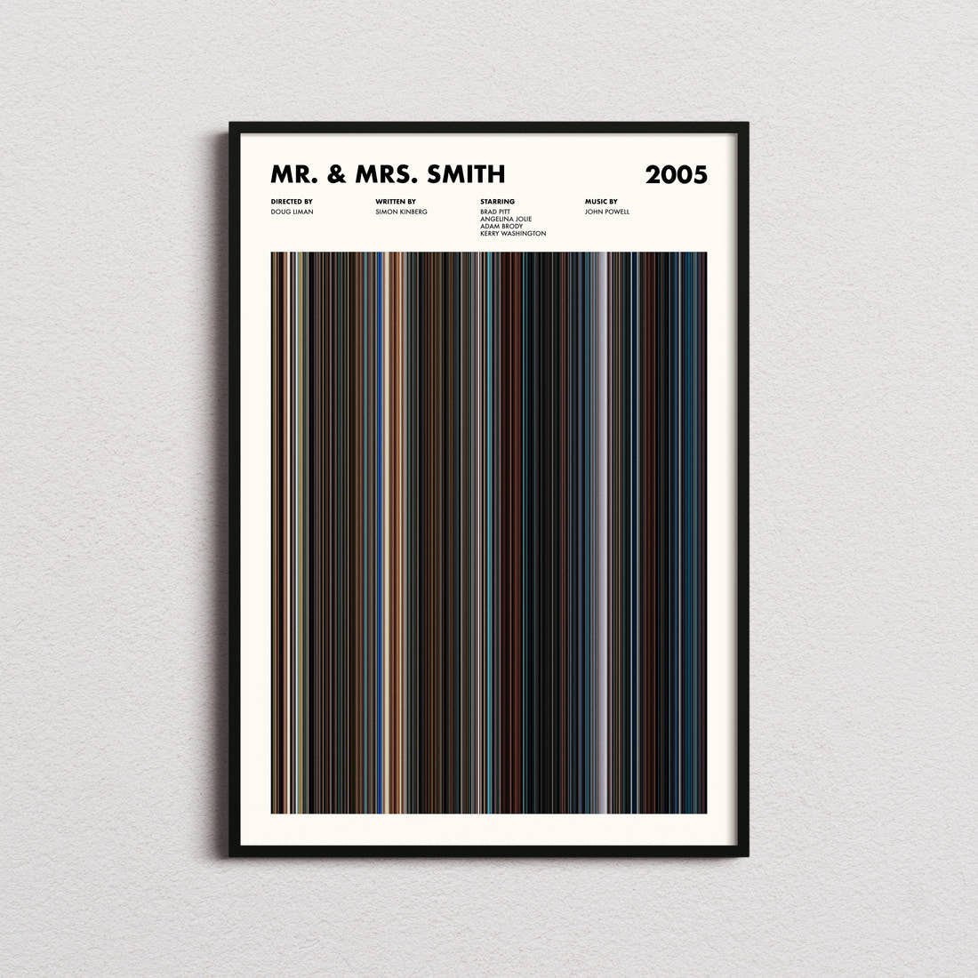 Mr. & Mrs. Smith Movie Barcode Poster