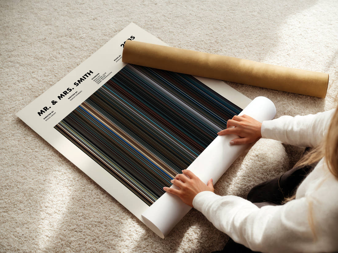 Mr. & Mrs. Smith Movie Barcode Poster