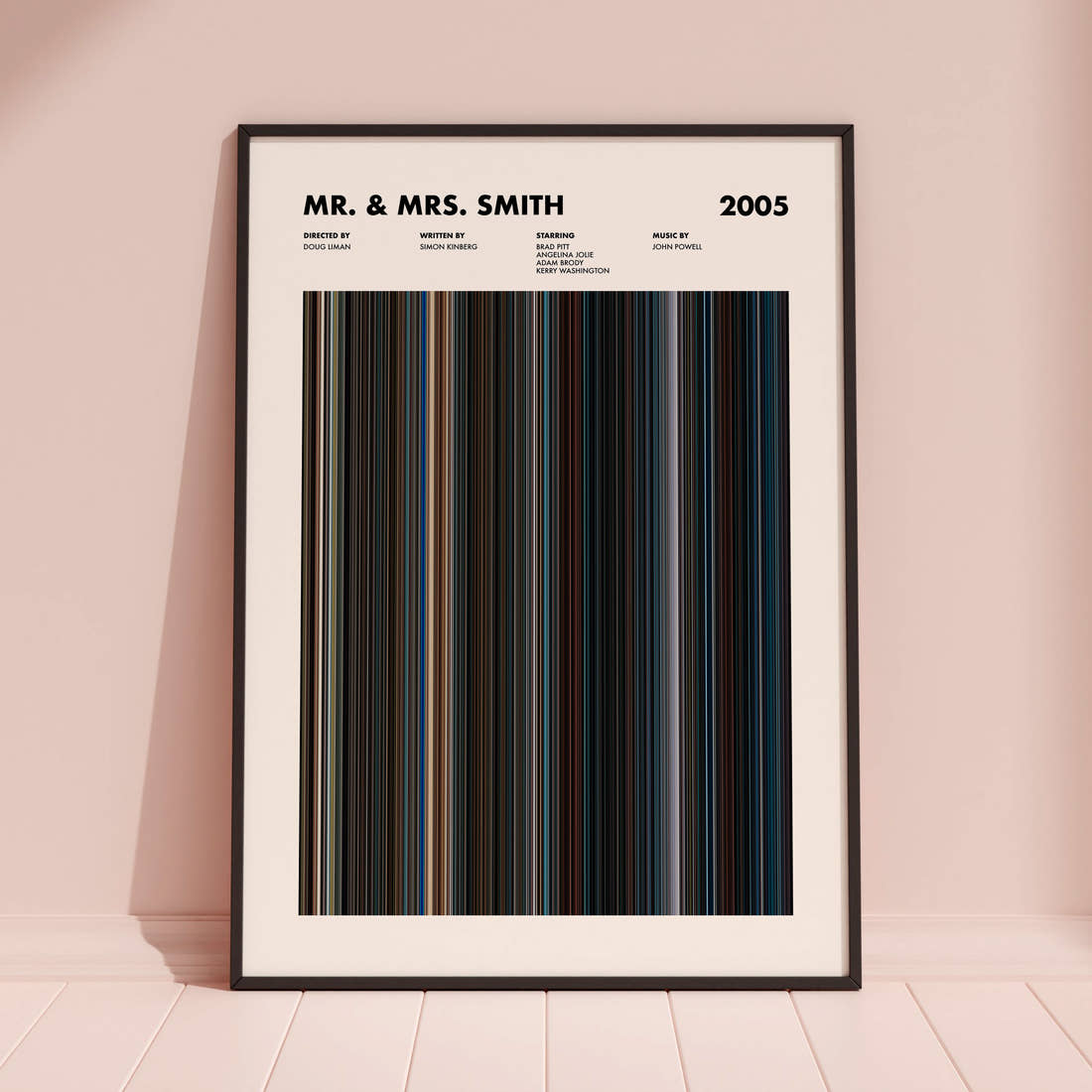 Mr. & Mrs. Smith Movie Barcode Poster