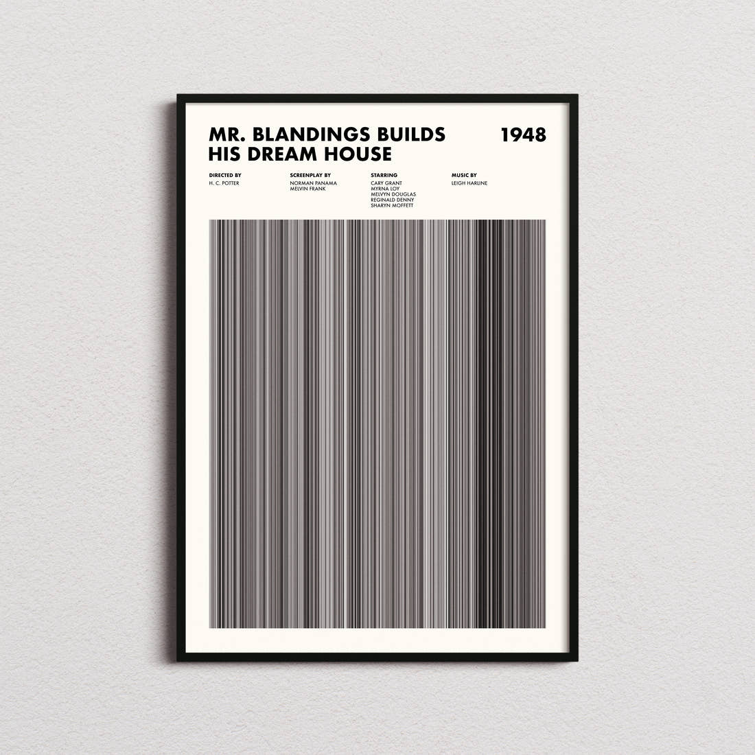 Mr. Blandings Builds His Dream House Movie Barcode Poster