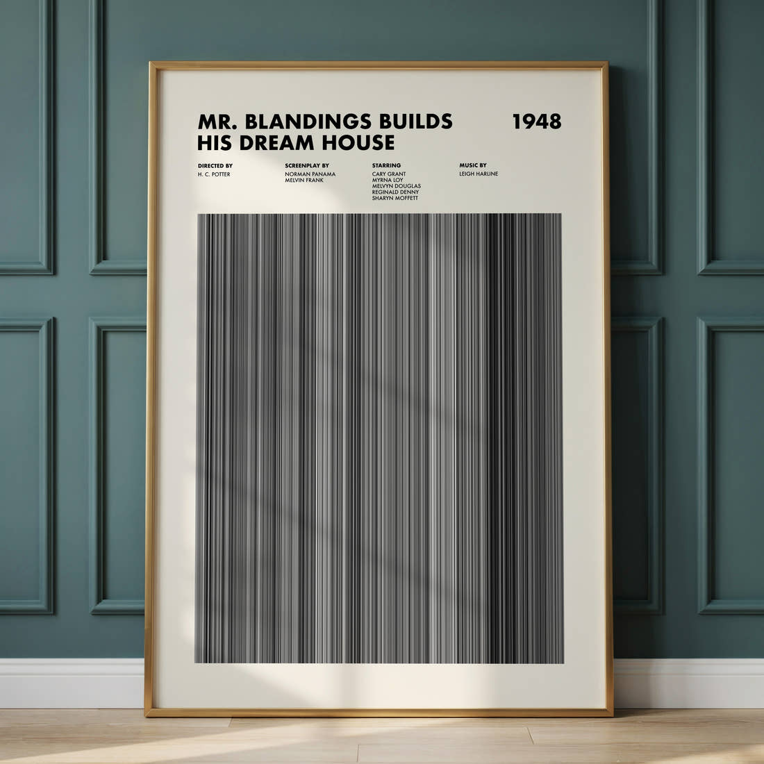 Mr. Blandings Builds His Dream House Movie Barcode Poster