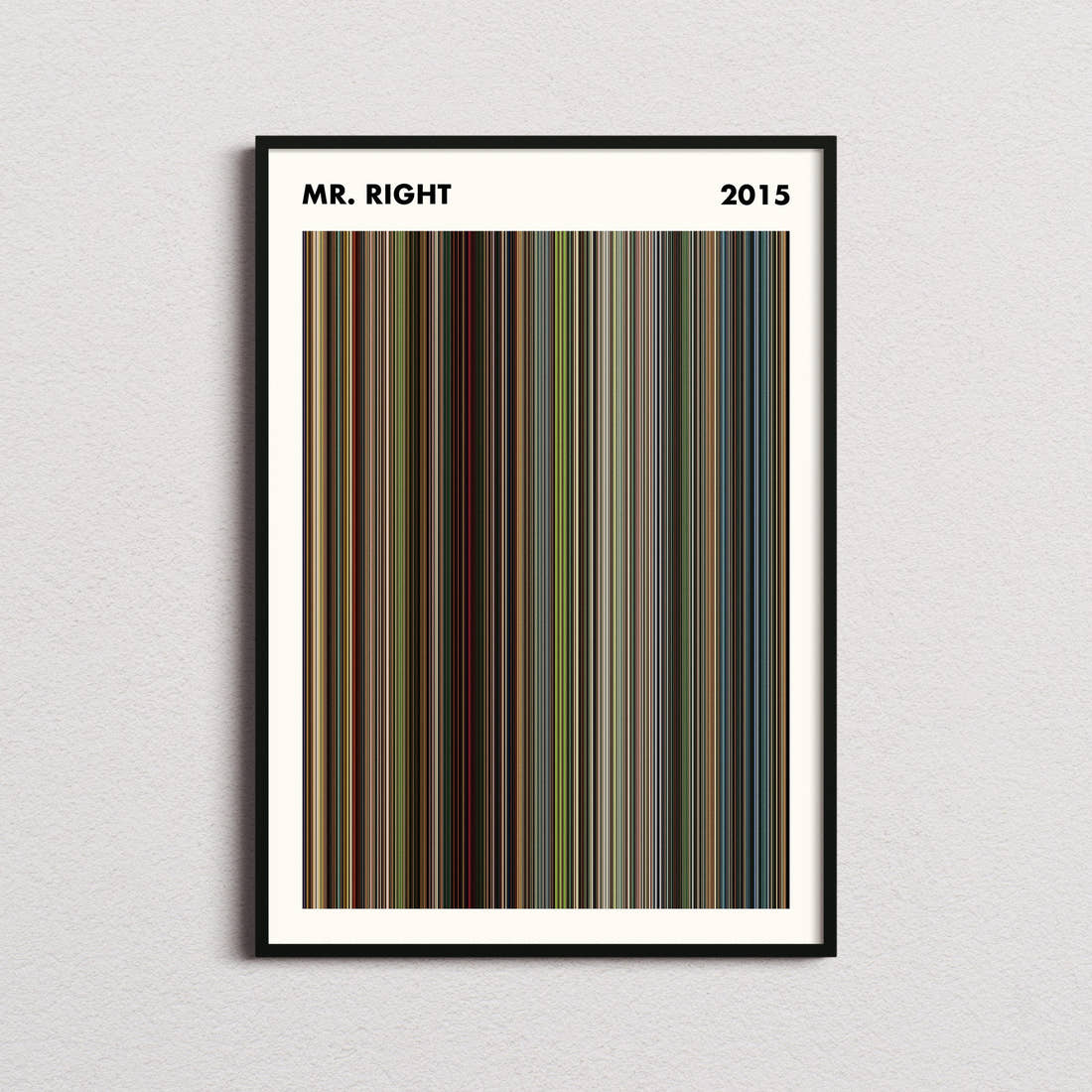 Mr. Right Movie Barcode Poster - Simplified