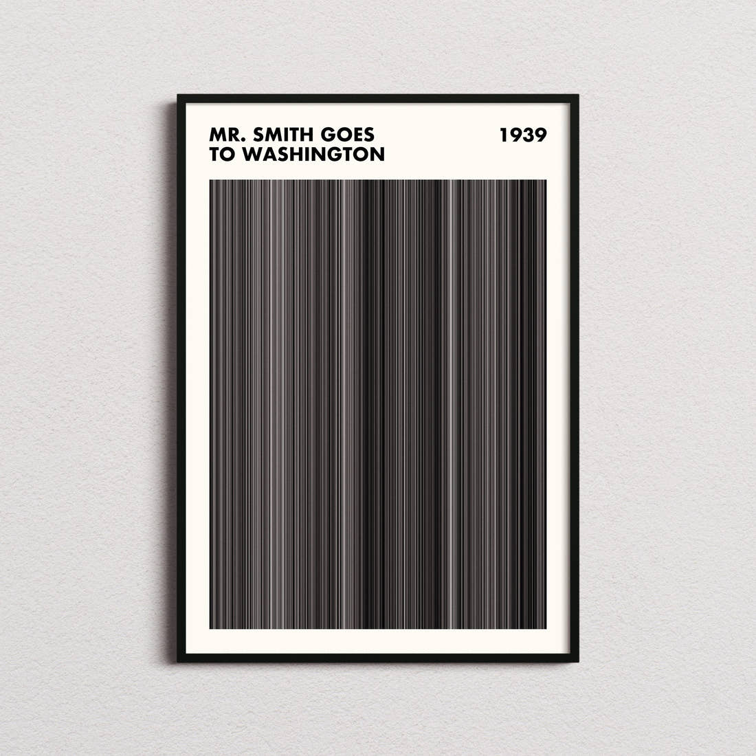 Mr Smith Goes to Washington Movie Barcode Poster - Simplified