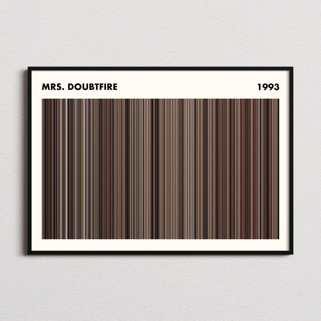 Mrs. Doubtfire Movie Barcode Poster - Simplified