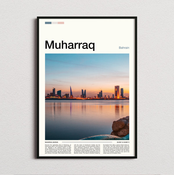 Muharraq - Skyline Across The Water - Travel Print