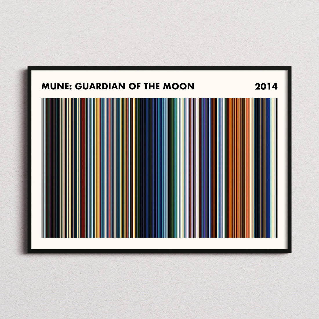 Mune: Guardian of the Moon Movie Barcode Poster - Simplified