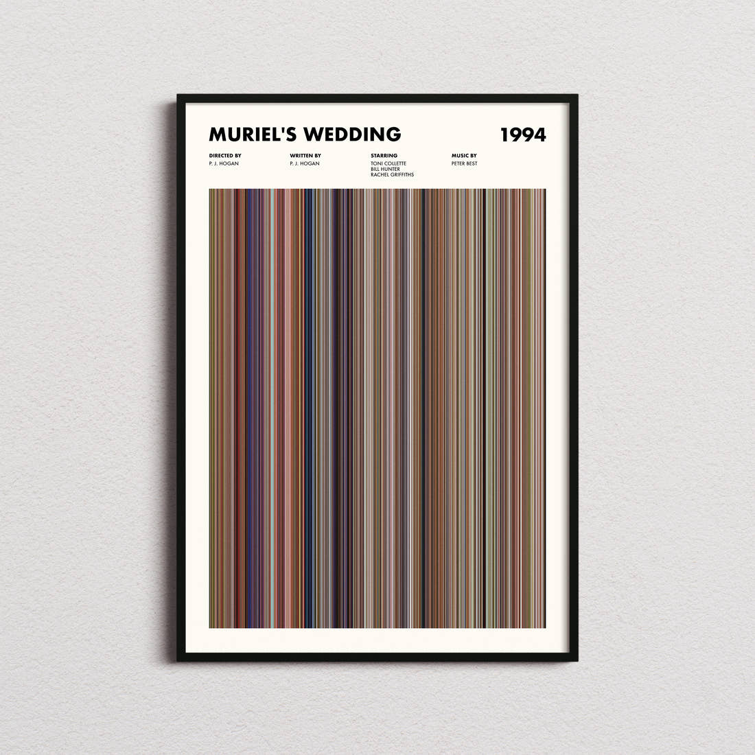 Muriel's Wedding Movie Barcode Poster