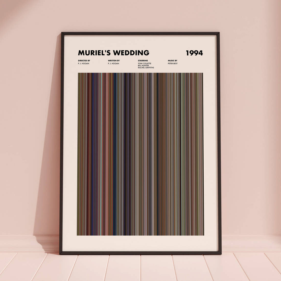 Muriel's Wedding Movie Barcode Poster