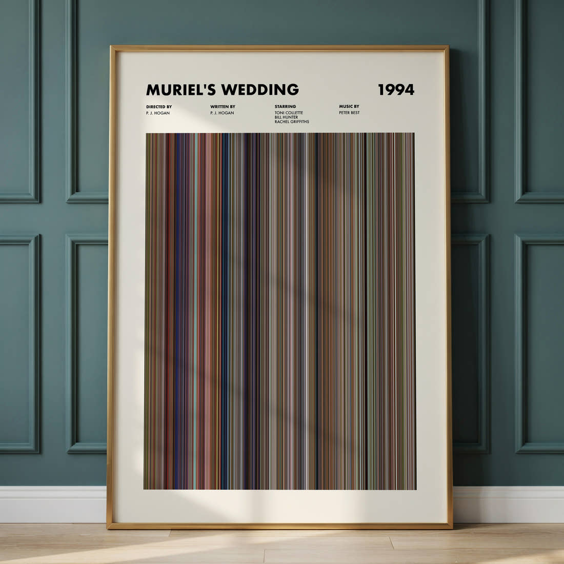 Muriel's Wedding Movie Barcode Poster