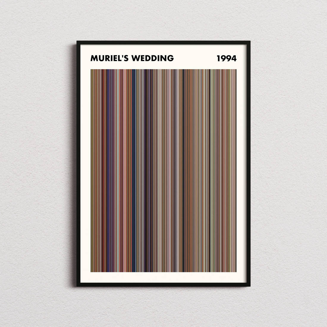 Muriel's Wedding Movie Barcode Poster - Simplified