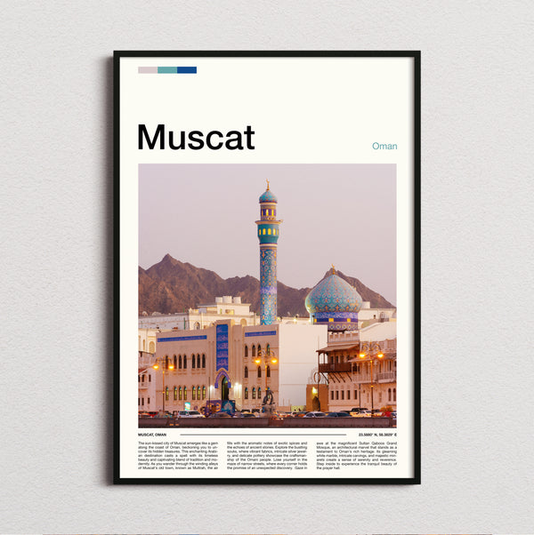Muscat - Mosque And Minaret - Travel Print