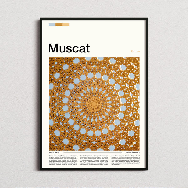 Muscat - Ornate Ceiling Pattern - Travel Print