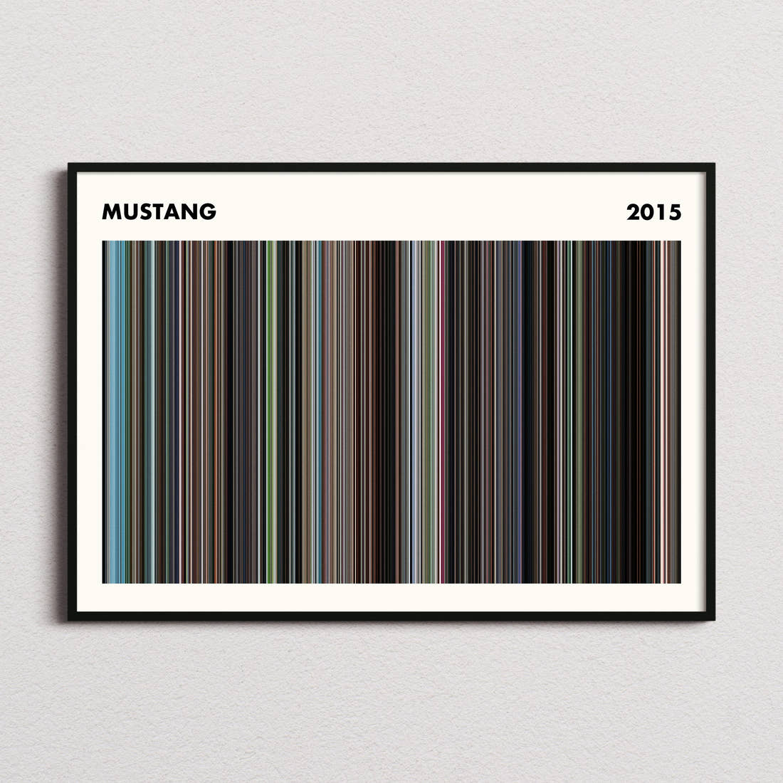 Mustang Movie Barcode Poster - Simplified