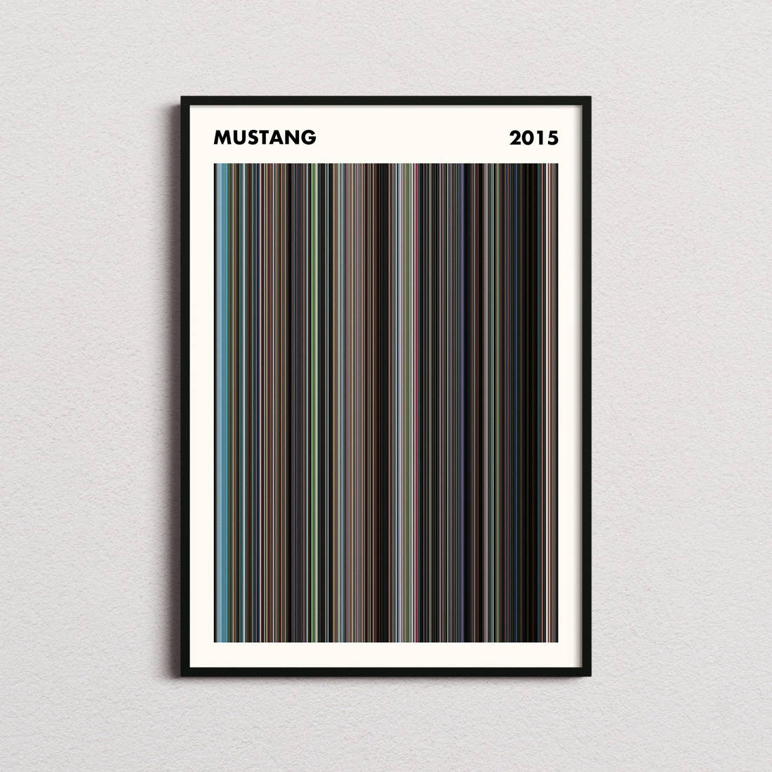 Mustang Movie Barcode Poster - Simplified