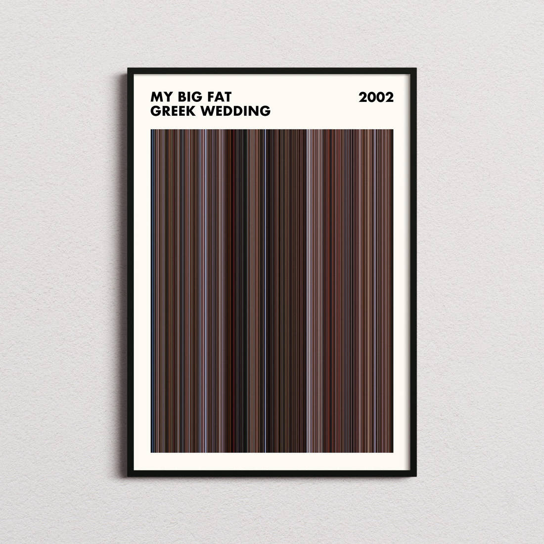 My Big Fat Greek Wedding Movie Barcode Poster - Simplified