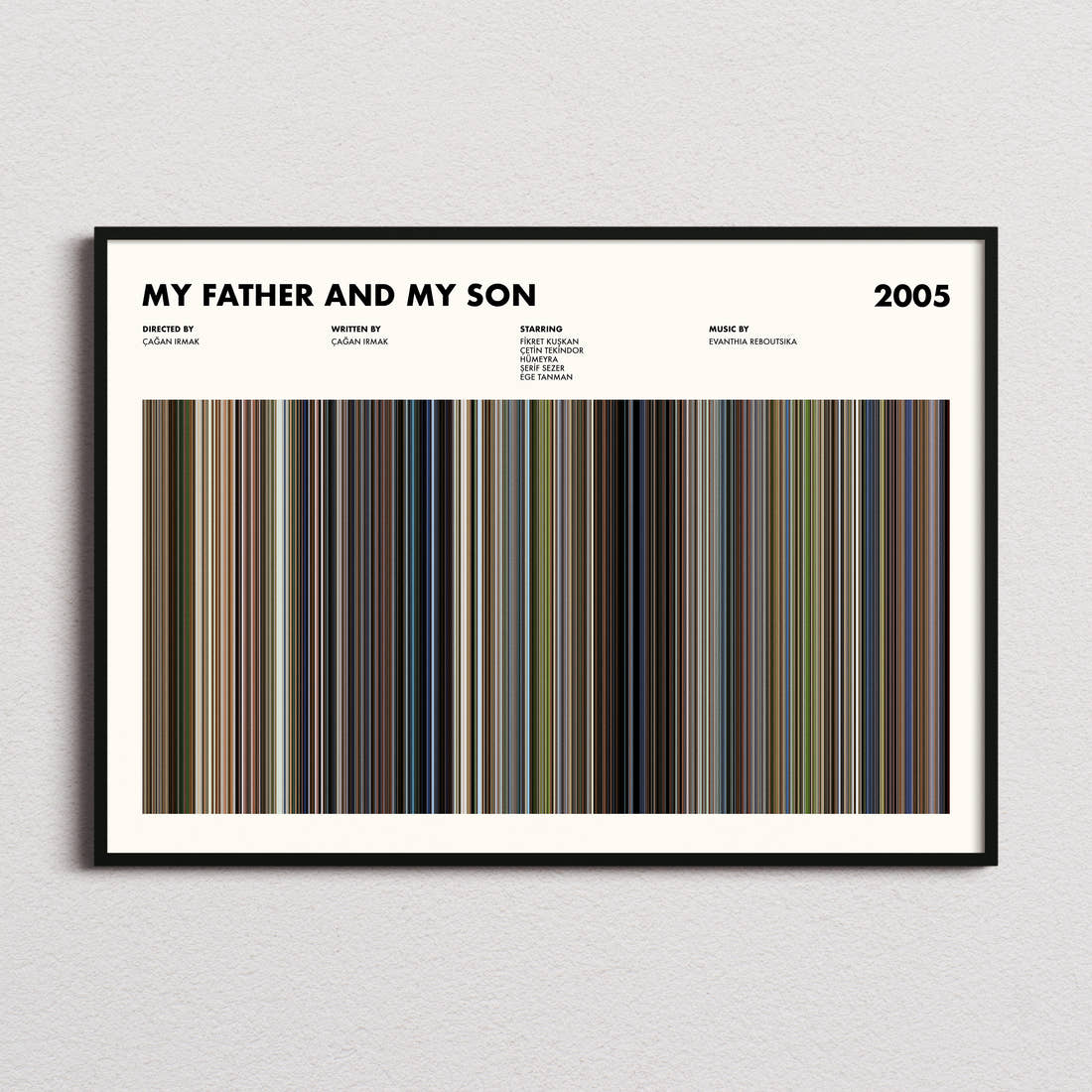 My Father and My Son Movie Barcode Poster