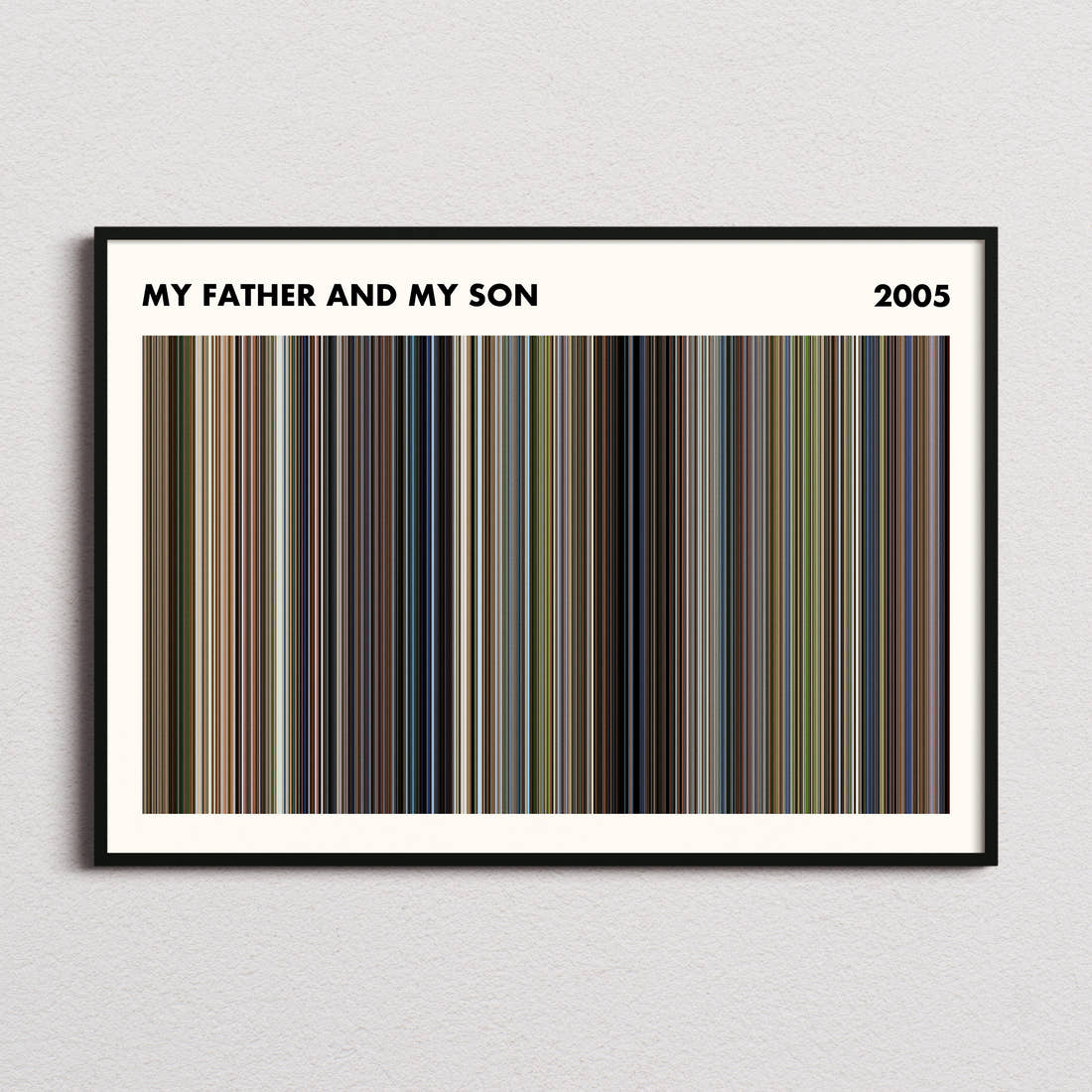 My Father and My Son Movie Barcode Poster - Simplified