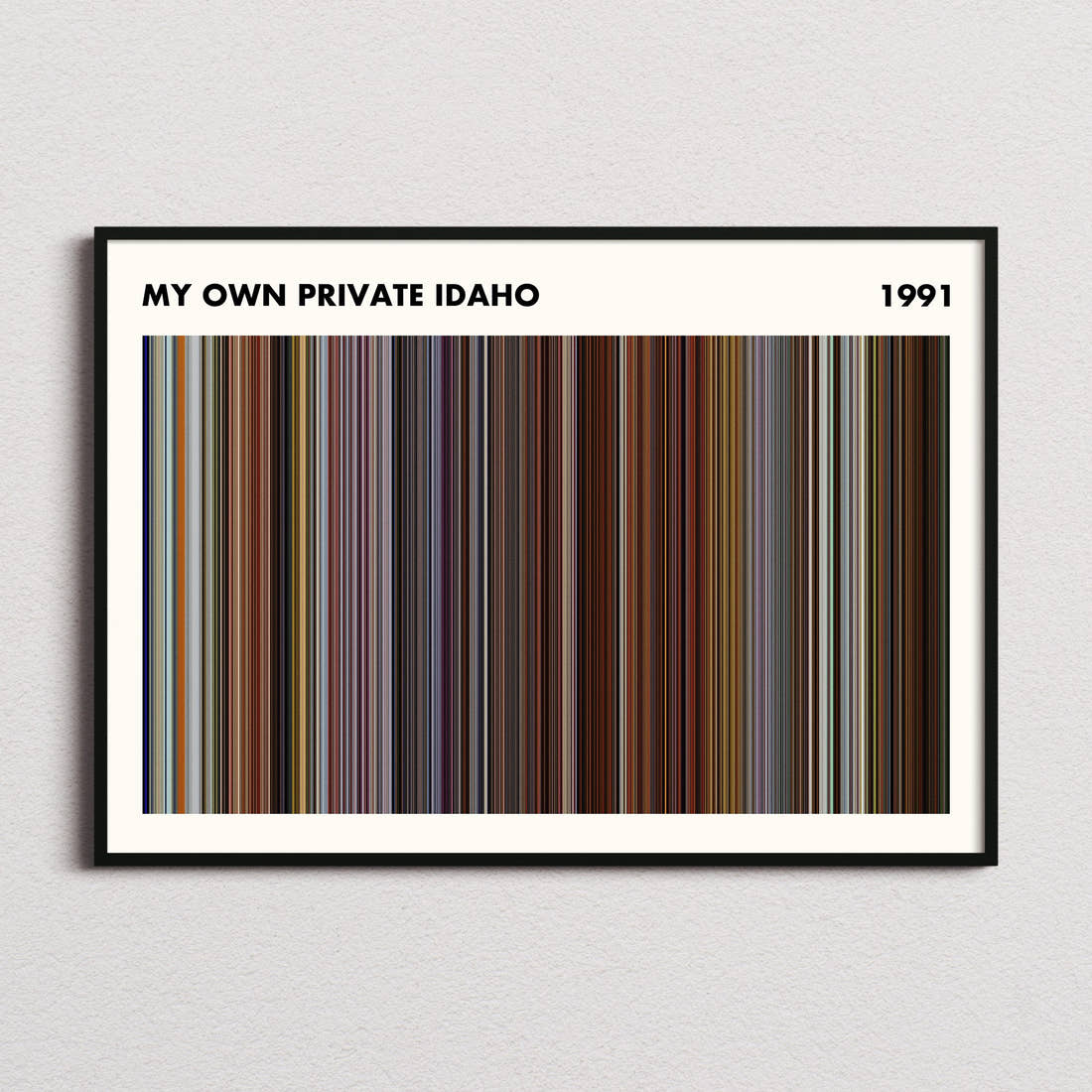 My Own Private Idaho Movie Barcode Poster - Simplified