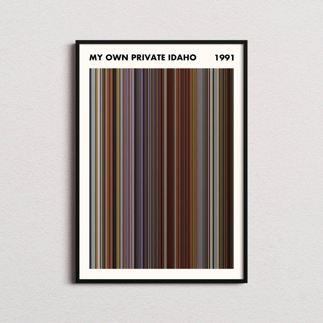 My Own Private Idaho Movie Barcode Poster - Simplified
