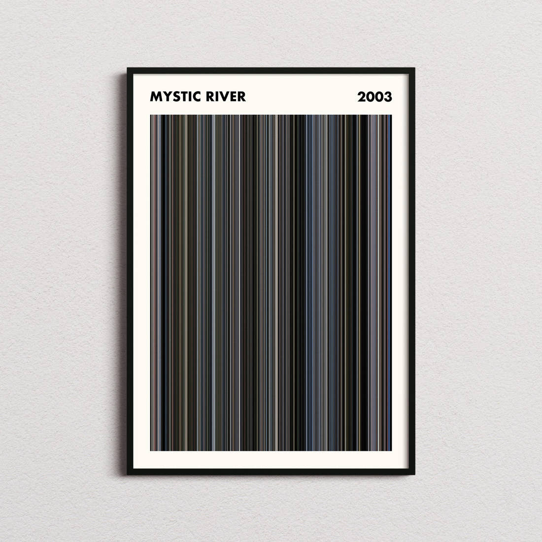 Mystic River Movie Barcode Poster - Simplified
