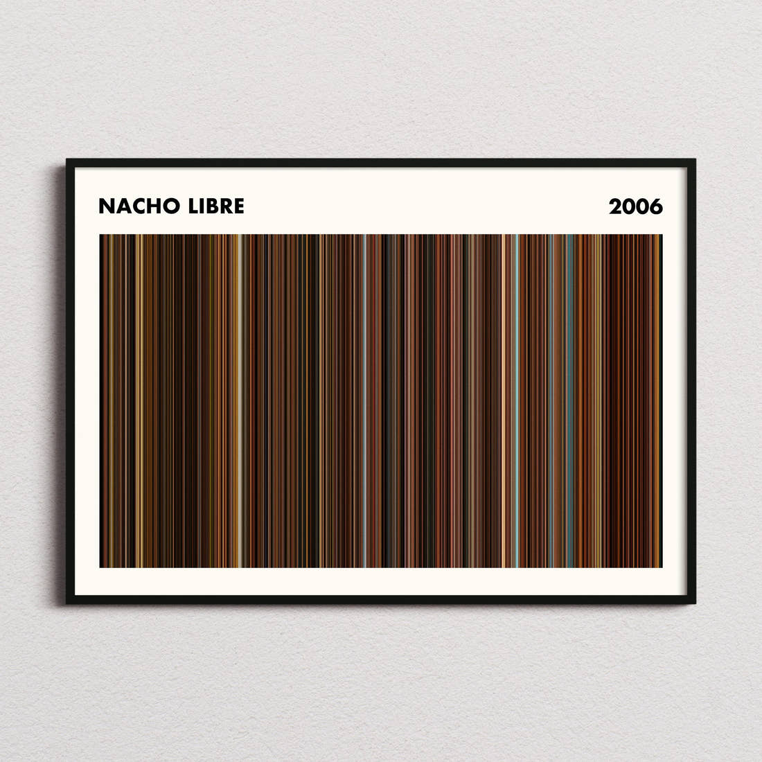 Nacho Libre Movie Barcode Poster - Simplified