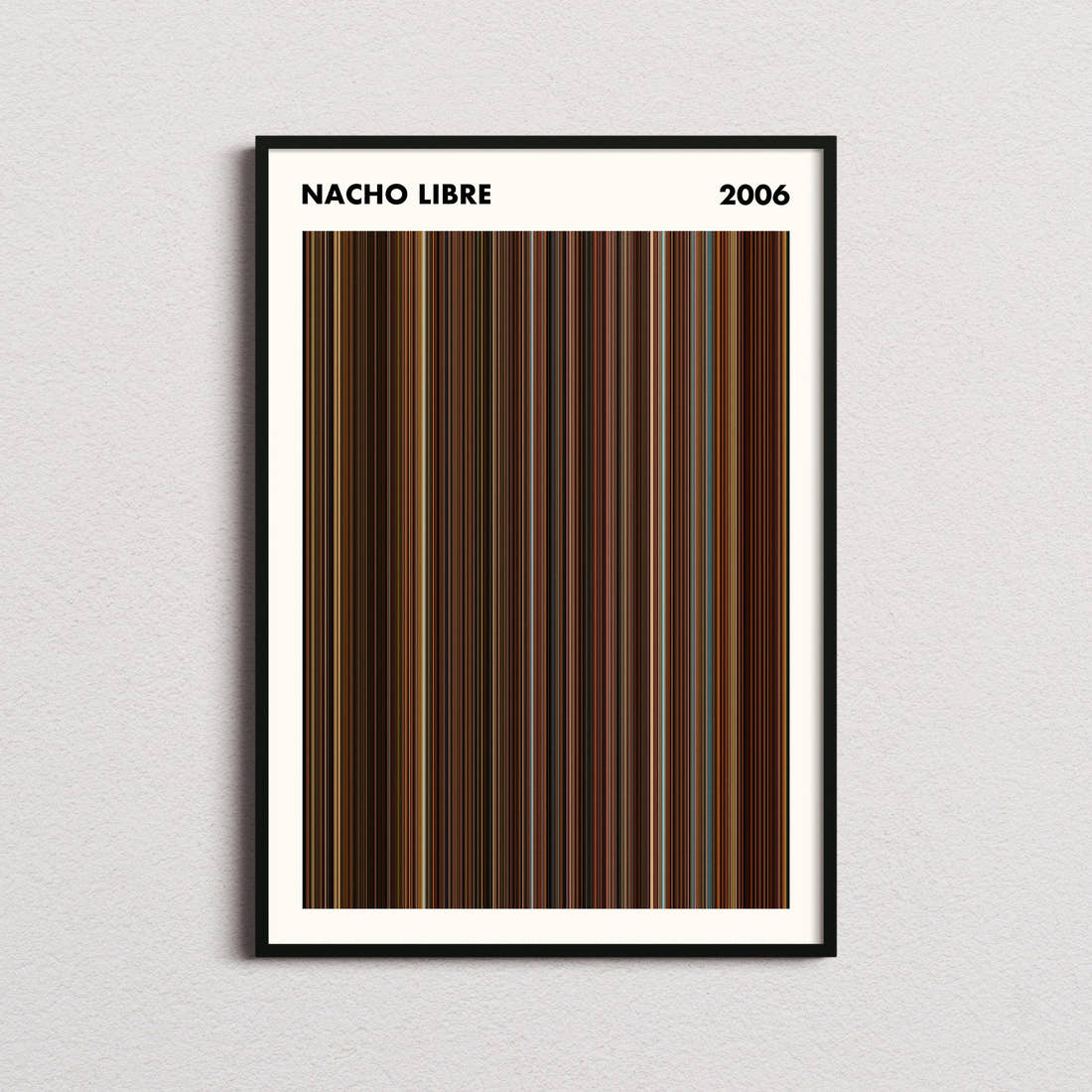 Nacho Libre Movie Barcode Poster - Simplified