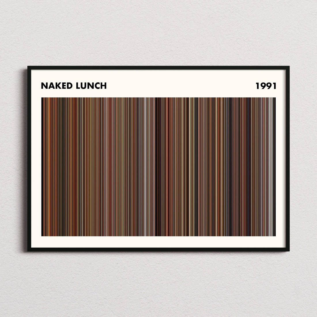 Naked Lunch Movie Barcode Poster - Simplified
