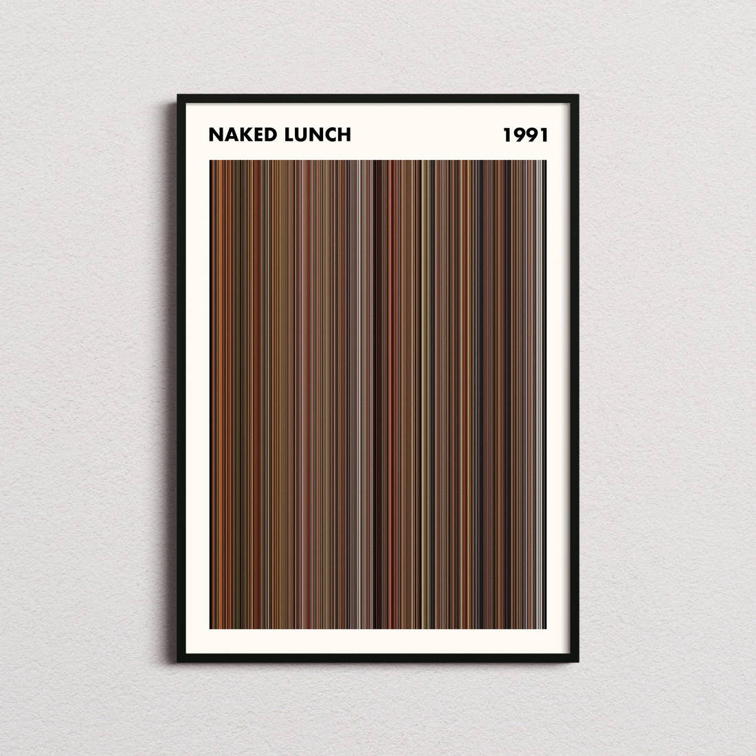 Naked Lunch Movie Barcode Poster - Simplified