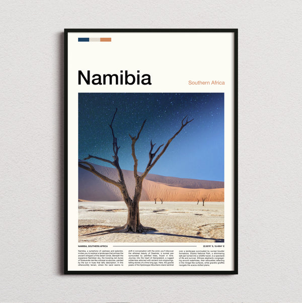 Namibia - Dead Desert Tree - Travel Print