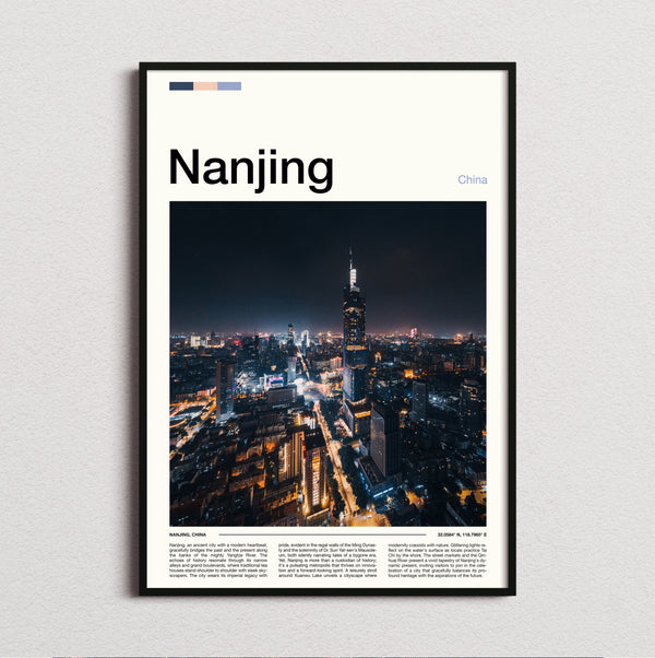 Nanjing - Night Cityscape - Travel Print