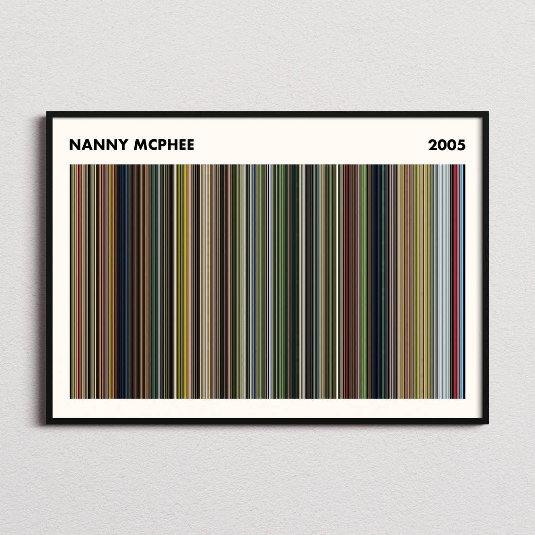 Nanny McPhee Movie Barcode Poster - Simplified