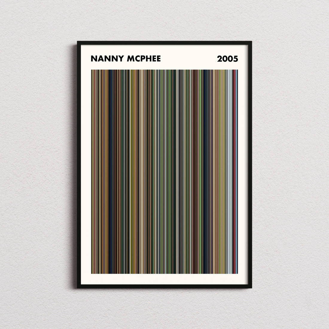 Nanny McPhee Movie Barcode Poster - Simplified