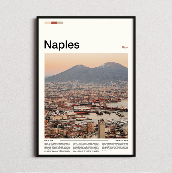 Naples - Mount Vesuvius At Sunset - Travel Print