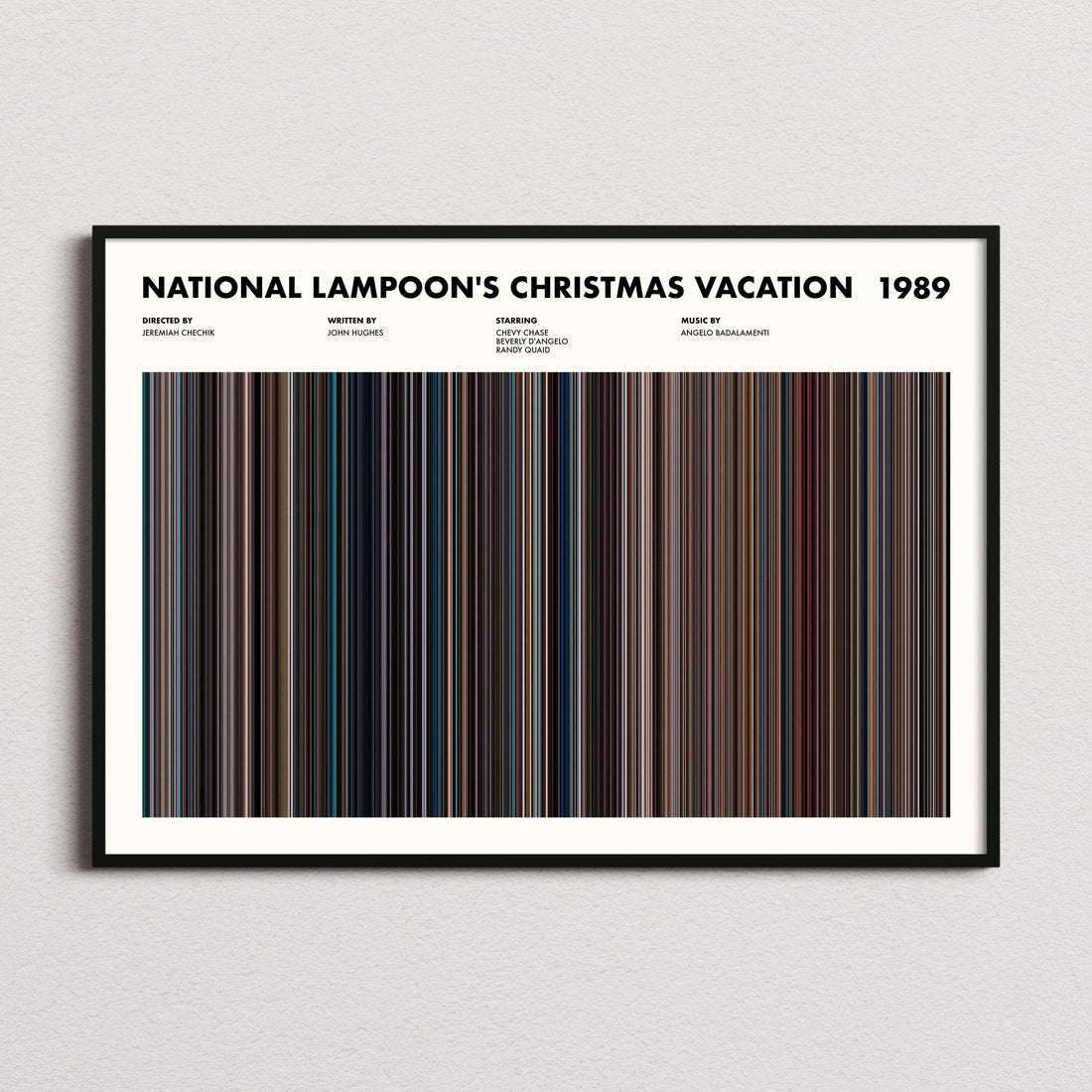 National Lampoon's Christmas Vacation Movie Barcode Poster