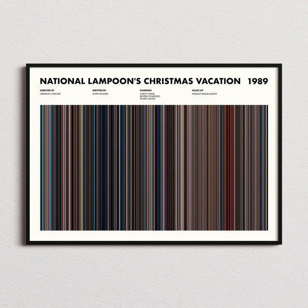 National Lampoon's Christmas Vacation Movie Barcode Poster