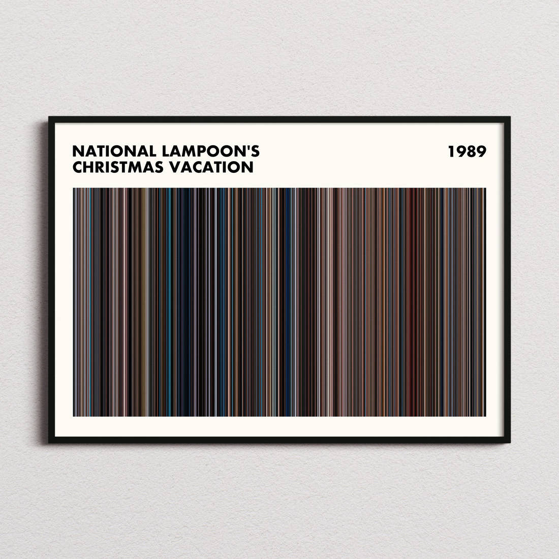 National Lampoon's Christmas Vacation Movie Barcode Poster - Simplified