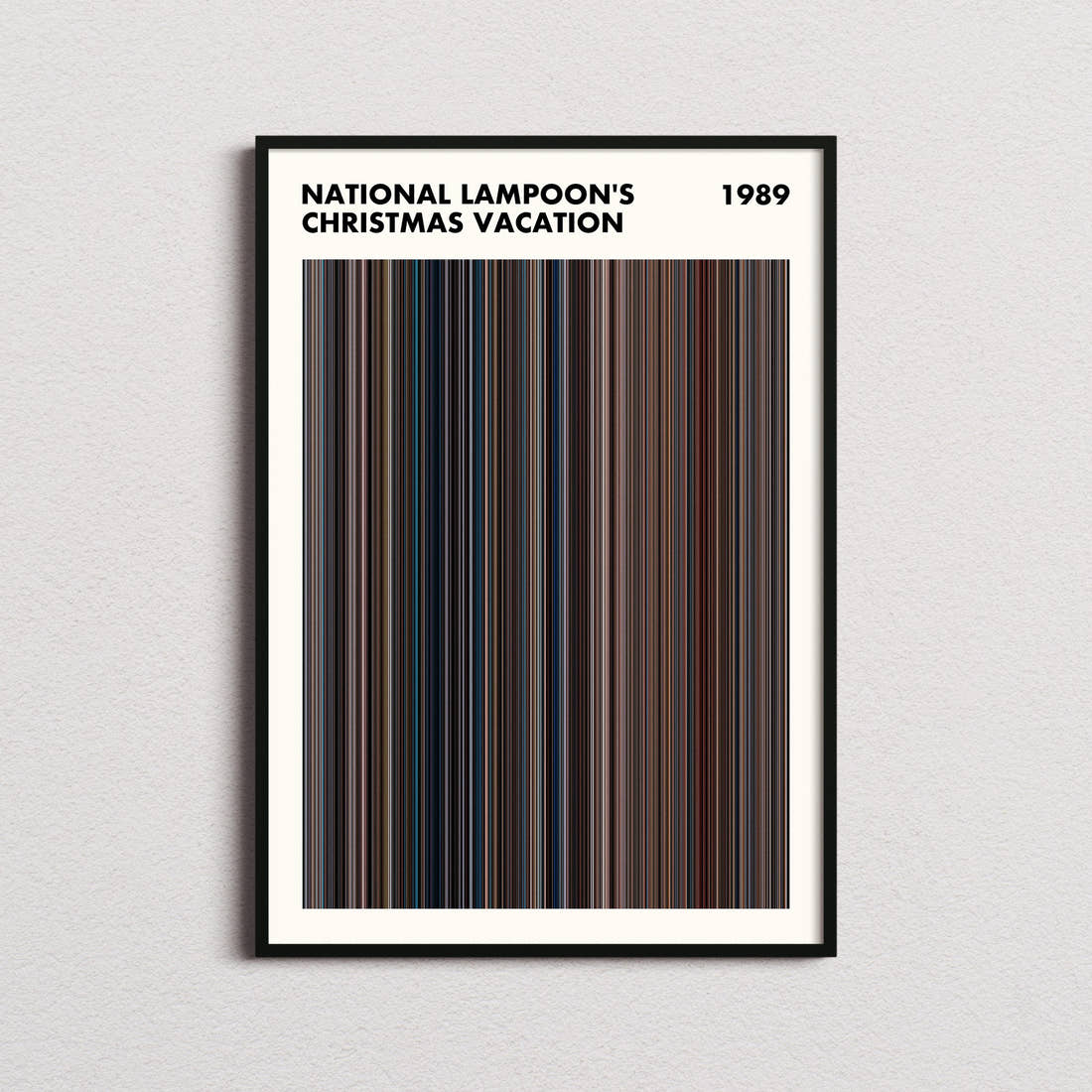 National Lampoon's Christmas Vacation Movie Barcode Poster - Simplified