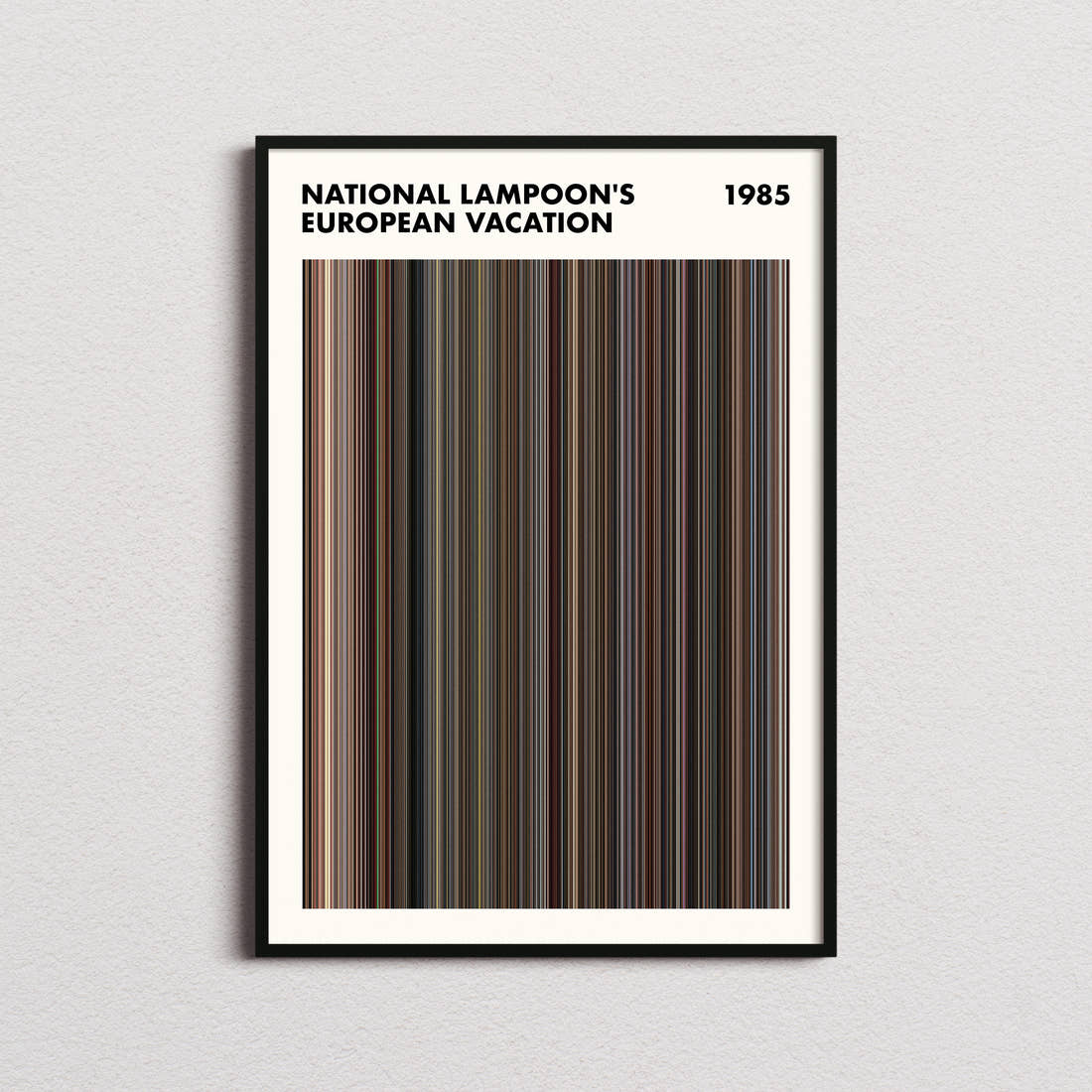 National Lampoon's European Vacation Movie Barcode Poster - Simplified