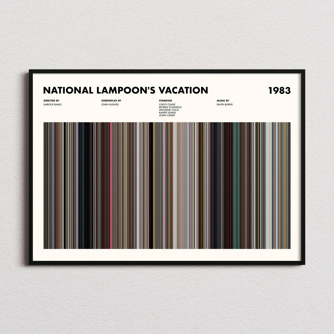 National Lampoon's Vacation Movie Barcode Poster