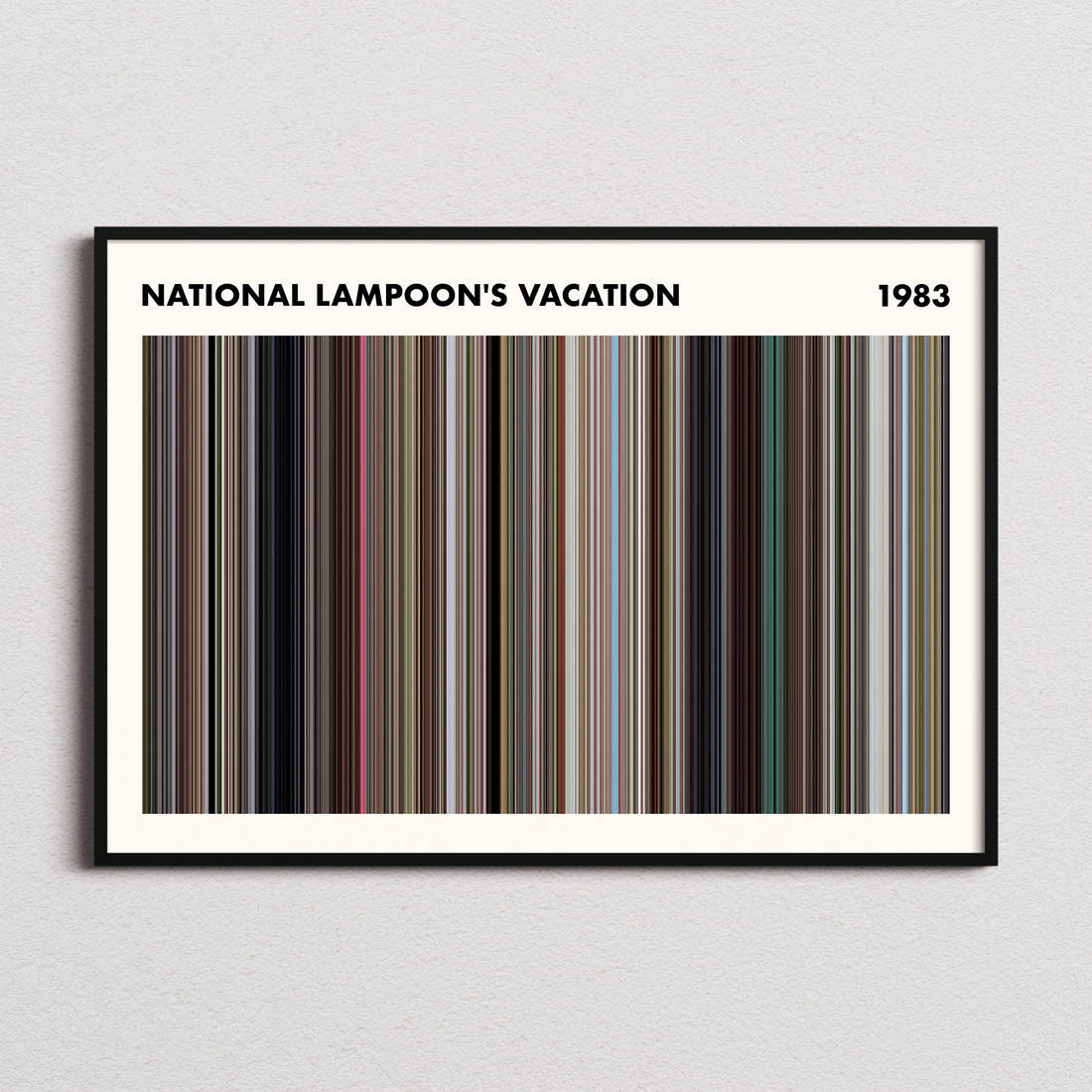 National Lampoon's Vacation Movie Barcode Poster - Simplified