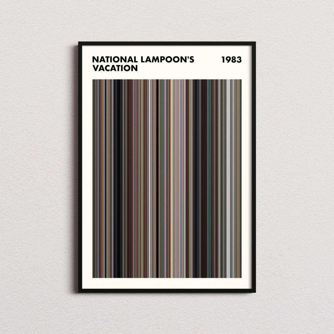 National Lampoon's Vacation Movie Barcode Poster - Simplified