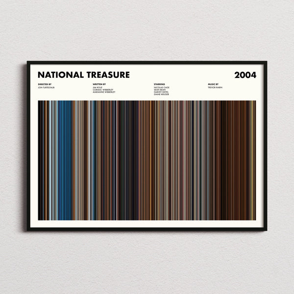 National Treasure Movie Barcode Poster